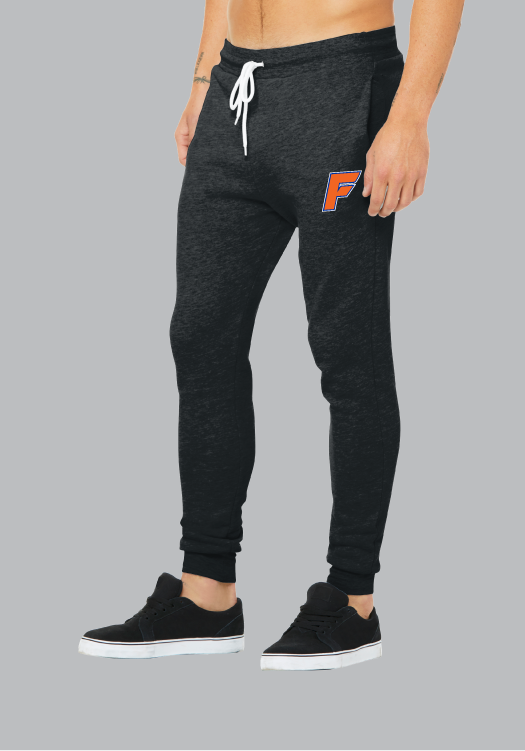 BELLA+CANVAS Jogger Unisex In Felpa - Modello BC3727, Colore Heather Navy, Pantaloni Sportivi Comodi